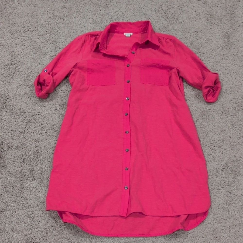 Sundance Vibrant Pink Shirt Dress M